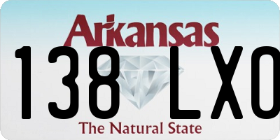 AR license plate 138LXO