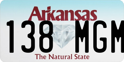 AR license plate 138MGM