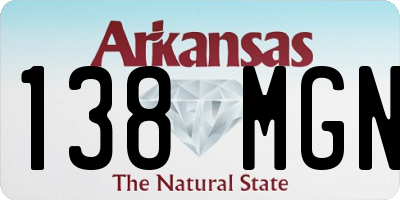 AR license plate 138MGN