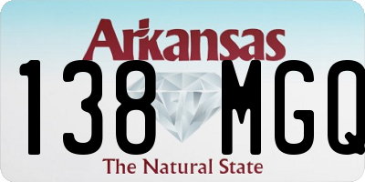 AR license plate 138MGQ