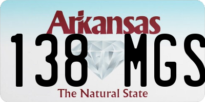 AR license plate 138MGS