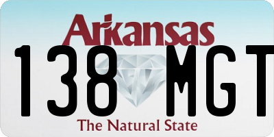 AR license plate 138MGT