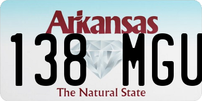 AR license plate 138MGU