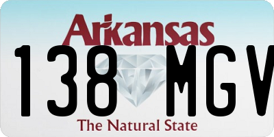 AR license plate 138MGV