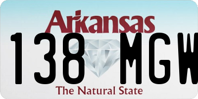 AR license plate 138MGW