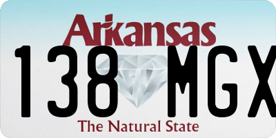 AR license plate 138MGX