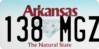 AR license plate 138MGZ