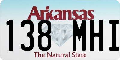 AR license plate 138MHI