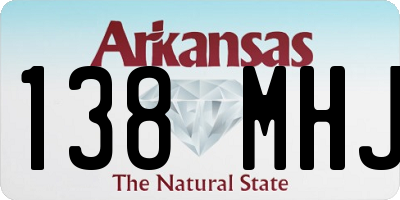 AR license plate 138MHJ