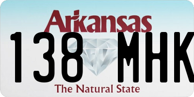 AR license plate 138MHK