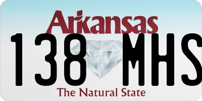 AR license plate 138MHS