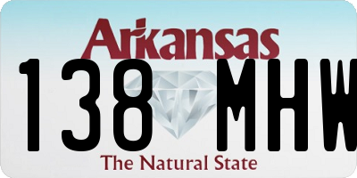 AR license plate 138MHW