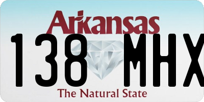 AR license plate 138MHX
