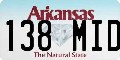AR license plate 138MID