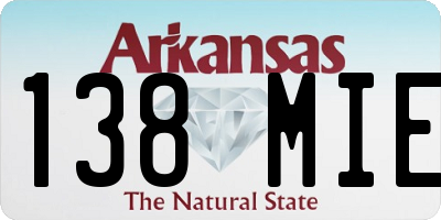 AR license plate 138MIE
