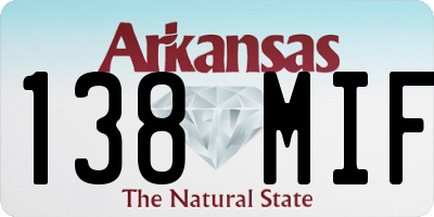 AR license plate 138MIF