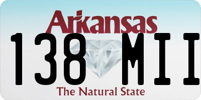 AR license plate 138MII