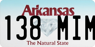 AR license plate 138MIM