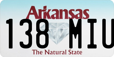 AR license plate 138MIU