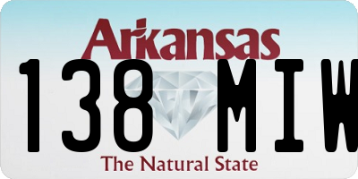 AR license plate 138MIW