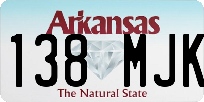 AR license plate 138MJK