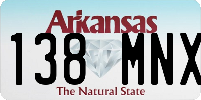 AR license plate 138MNX