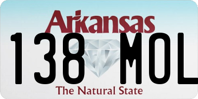 AR license plate 138MOL