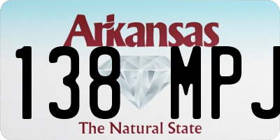 AR license plate 138MPJ