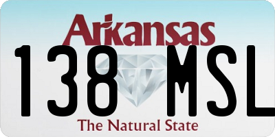 AR license plate 138MSL