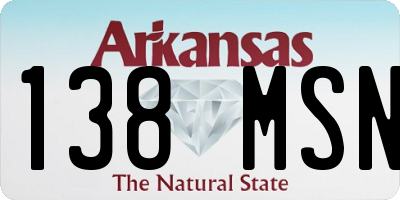 AR license plate 138MSN
