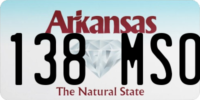 AR license plate 138MSO