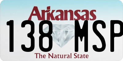 AR license plate 138MSP