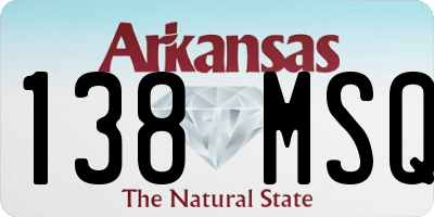 AR license plate 138MSQ