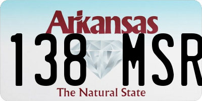 AR license plate 138MSR