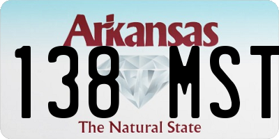 AR license plate 138MST
