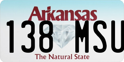 AR license plate 138MSU