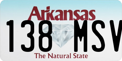 AR license plate 138MSV