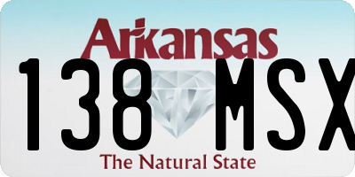 AR license plate 138MSX