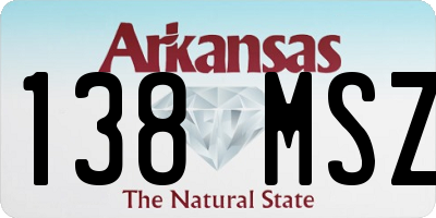 AR license plate 138MSZ