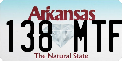 AR license plate 138MTF