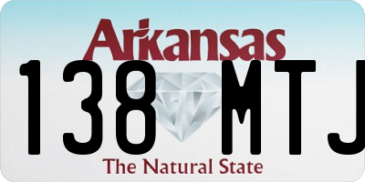 AR license plate 138MTJ