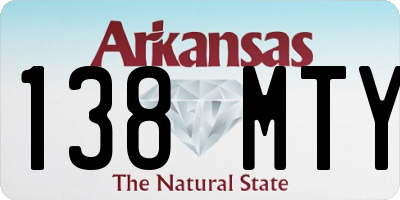 AR license plate 138MTY