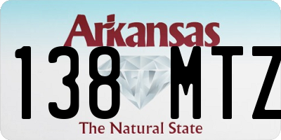 AR license plate 138MTZ