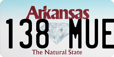 AR license plate 138MUE