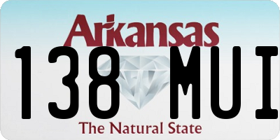 AR license plate 138MUI