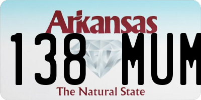 AR license plate 138MUM