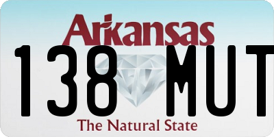 AR license plate 138MUT