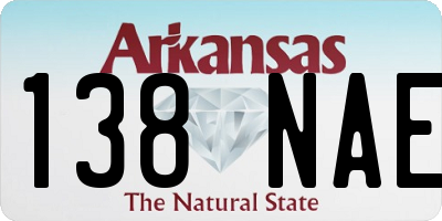 AR license plate 138NAE