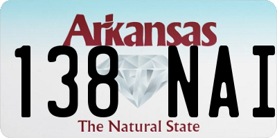AR license plate 138NAI