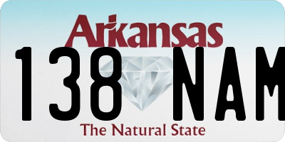 AR license plate 138NAM